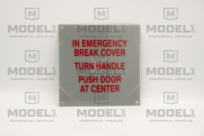 EMERGENCY COVER GLASS INTERIOR ENC