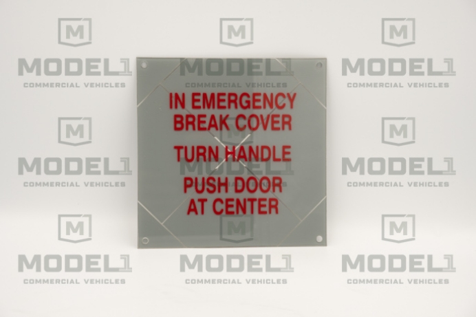 EMERGENCY COVER GLASS INTERIOR ENC