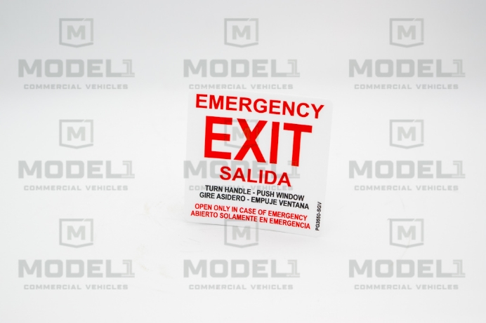 Picture of EMERGENCY EXIT DECAL (ENGLISH/