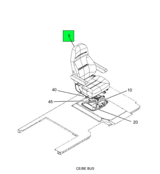 Picture of Seat, Driver, National Prem Bl