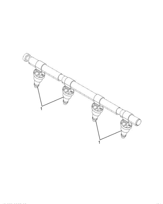Picture of FUEL RAIL ASSEMBLY, WITH 4 INJ